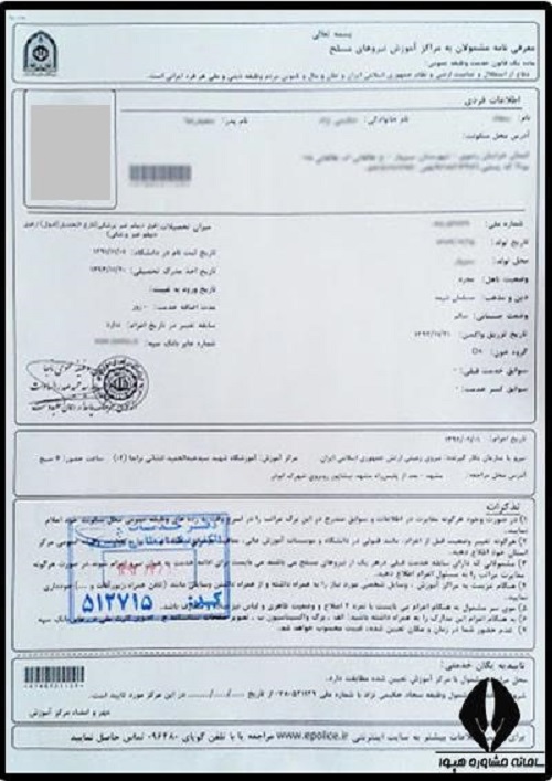 برگ سفید سربازی